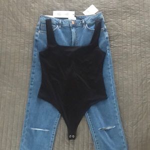 Forever 21 Skinny Jeans with Black Bodysuit Set